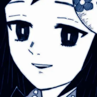 ✉️ Dziewczyna anime, Kreskówka, Portret, Słodkie, Kwiat, Ilustracja telegram sticker