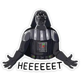 🤪 Darth Vader Star Wars HEEEEEEET ダースベイダー, スターウォーズ, 悪役, heeeet, キャラクター telegram sticker