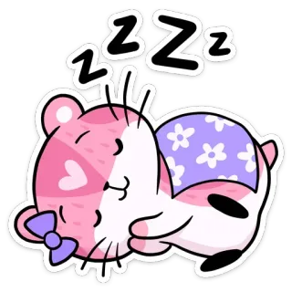 😴 ZZZZ dormindo, hamster, fofo, animal, desenho animado, soneca, zzz, sonho telegram sticker