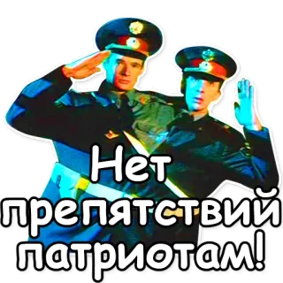 👌 Нет препятствий патриотам! militair, officier, russisch, saluut, patriottisme telegram sticker