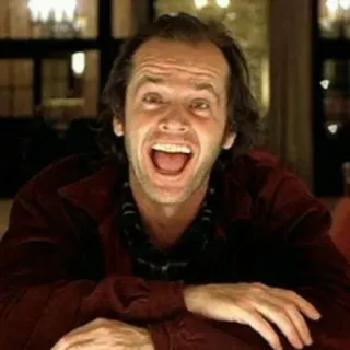 😄 Jack Torrance The Shining Jack Nicholson, horreur, film, Shining, fou, Overlook Hotel whatsapp sticker