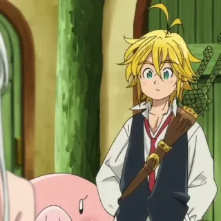 🥠 Meliodas Seven Deadly Sins アニメ, メリオダス, 七つの大罪, 漫画, カートゥーン, アニメーション whatsapp sticker