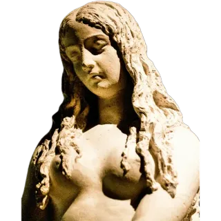 😔 sculpture, statue, nude, female, art telegram sticker
