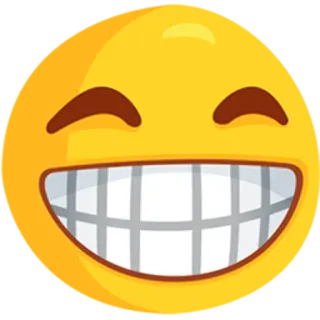 😄 Emoji, Smiley, Joyeux, Sourire, Dents telegram sticker