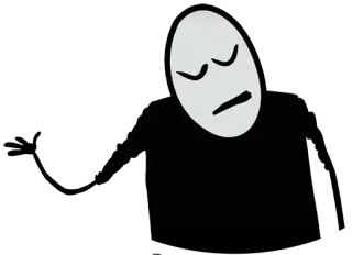 😕 patyczak, gest, środkowy palec telegram sticker