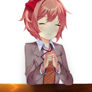 ☺️ Sayori Doki Doki Literature Club! Anime, Videogioco, Carino, Felice, Sayori, Doki Doki Literature Club telegram sticker