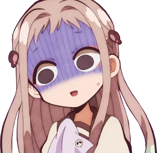 😨 Nene Yashiro Toilet-bound Hanako-kun Anime, Choqué, Manga, Expression, Mignon telegram sticker