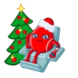 🎄 Boże Narodzenie, Święty Mikołaj, święta, czerwony, postać, kreskówka, drzewo telegram sticker