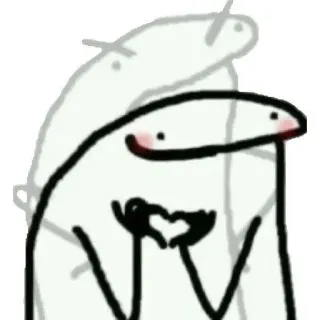 📈 amor, coração, fofo, Flork, gesto telegram sticker