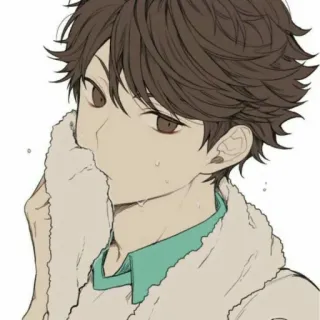 🍃 animé, personnage, homme, serviette telegram sticker