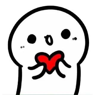 😍 cute, heart, love, cartoon, sticker telegram sticker