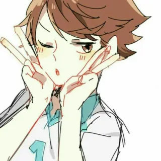 🍃 Oikawa Tooru Haikyuu!! Anime, Personnage, Manga, Haikyuu telegram sticker