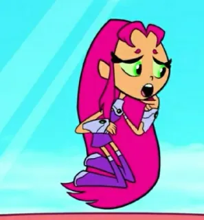✨ Starfire Teen Titans Go! Cartoon, Animatie, Personage, Teen Titans Go, Starfire telegram sticker