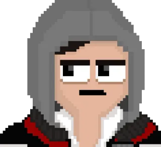 😐 Pixel art, Hoodie, Karakter, Seni digital whatsapp sticker