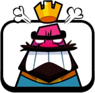 😡 roi, couronne, rage, en colère, dessin animé telegram sticker