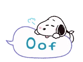 😮‍💨 Snoopy Peanuts Oof snoopy, peanuts, dessin animé, endormi, bande dessinée telegram sticker