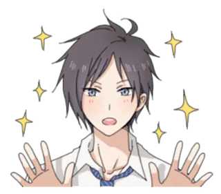 ✨ Anime, Nhân vật, Nam, Học sinh, Lấp lánh telegram sticker