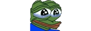 🐸 Pepe the Frog Пепе, лягушка, грустный, плачущий, мем, интернет-культура telegram sticker