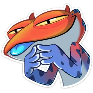 😈 frog, toad, reptile, animal, cartoon, meme telegram sticker