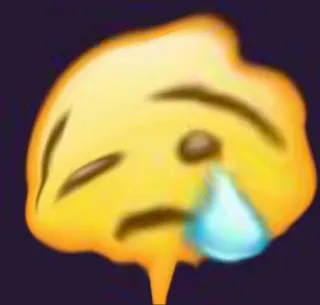 😢 Emoji, Triste, Piangere, Emozionale, Crollo, Giallo telegram sticker