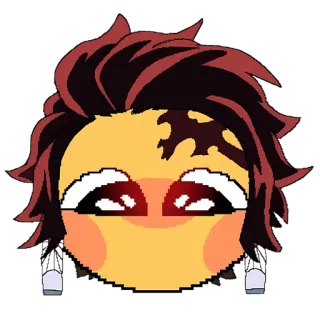 🌝 Tanjiro Kamado Demon Slayer Anime, Demon Slayer, Tanjiro, Kamado, Pixel, Chibi telegram sticker