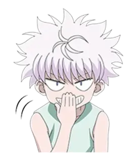 😈 Killua Zoldyck Hunter x Hunter คิลลัวร์, อนิเมะ, การ์ตูน, ฮันเตอร์ x ฮันเตอร์, สติกเกอร์, มังงะ, ตัวละคร, ตลก telegram sticker