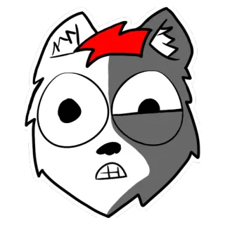 👤 мультфильм, наклейка, волк, животное, смешной, иллюстрация telegram sticker