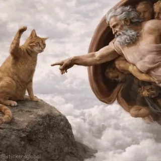 🤣 God The Creation of Adam telegram sticker