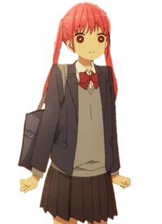 🙂 anime, garota, uniforme escolar, fofa, Horimiya telegram sticker