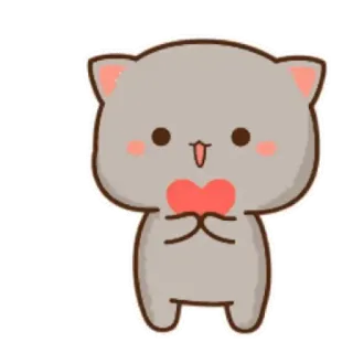 💟 kot, serce, miłość, słodki, uroczy, kawaii telegram sticker