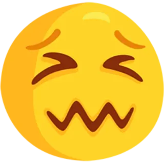 😖 Emoji, Jaune, Visage, Inquiet, Contrarié, Expression, Humeur telegram sticker