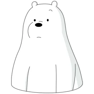🤨 Ice Bear We Bare Bears urso, desenho animado, fofo, animal, urso polar, We Bare Bears telegram sticker