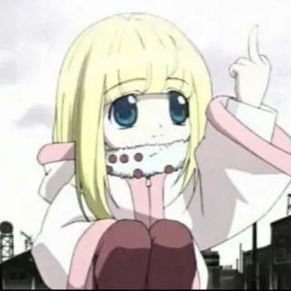 🖕 Anime, Dedo do meio, Ofensivo, Garota, Desenho animado whatsapp sticker