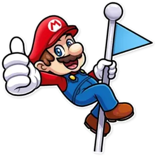 👍 Mario Super Mario マリオ, スーパーマリオ, ビデオゲーム, アニメ, キャラクター, 任天堂 telegram sticker