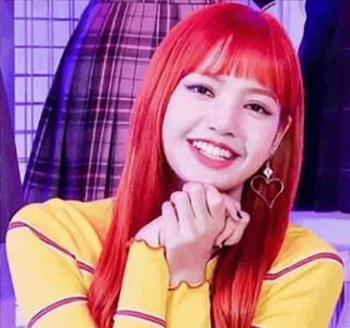 🍊 Lisa K-pop, zangeres, Lisa, vrouw, glimlach, portret telegram sticker