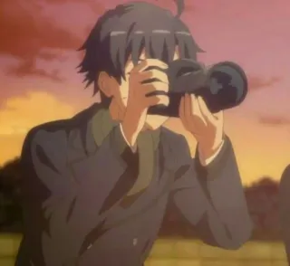 ⛓ Anime, Cartoon, Kamera, Junge, Fotografie whatsapp sticker