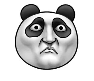 😳 Panda, Mem, Śmieszne, Twarz, Zwierzę, Internet, Emoji, Humor telegram sticker