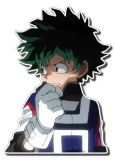 😒 Izuku Midoriya My Hero Academia Anime, My Hero Academia, Izuku Midoriya, Deku, MHA, Dibujo animado, Personaje whatsapp sticker