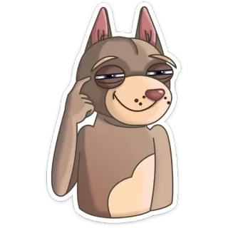 ☝ anjing, berpikir, meme, kartun, hewan, lucu telegram sticker
