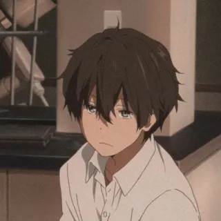 😑 Oreki Houtarou Hyouka anime, hyouka, manga, personaje, escuela, oreki houtarou whatsapp sticker