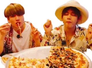 🍕 pizza, food, eating, people, hat telegram sticker
