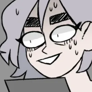 ☁️ anime, arrogante, cartone animato, meme, personaggio telegram sticker