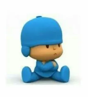 😒 Pocoyo pocoyo, cartoon, blauw, personage, kinderserie telegram sticker