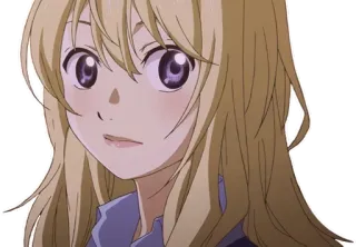 🙂 Kaori Miyazono Your Lie in April Anime, Personaggio, Ragazza, Carina, Illustrazione telegram sticker