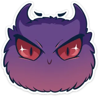 😈 怪物, 恶魔, 邪恶, 可爱, 生物 telegram sticker