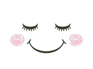😌 cute, face, sleepy, blush, minimalist telegram sticker