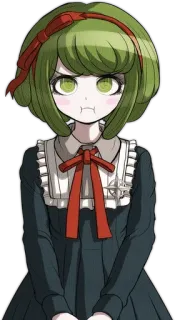 🌟 Monaca Towa Danganronpa Anime, Personaggio, Monaca Towa, Danganronpa, Capelli Verdi, Ragazza, Videogioco, Manga telegram sticker