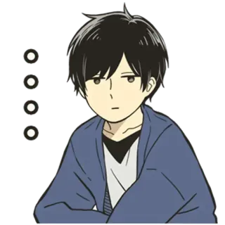 😶 anime, boy, sticker, character whatsapp sticker
