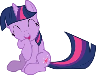 😆 Twilight Sparkle My Little Pony Pony, Cartoon, Freundschaft, Magie, Twilight Sparkle, Animation telegram sticker