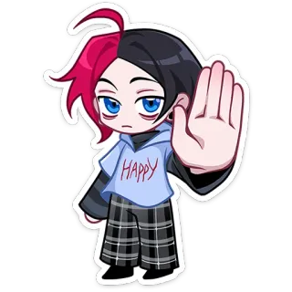 ⛔️ HAPPY Anime, Mignon, Personnage, Joyeux, Dessin animé telegram sticker